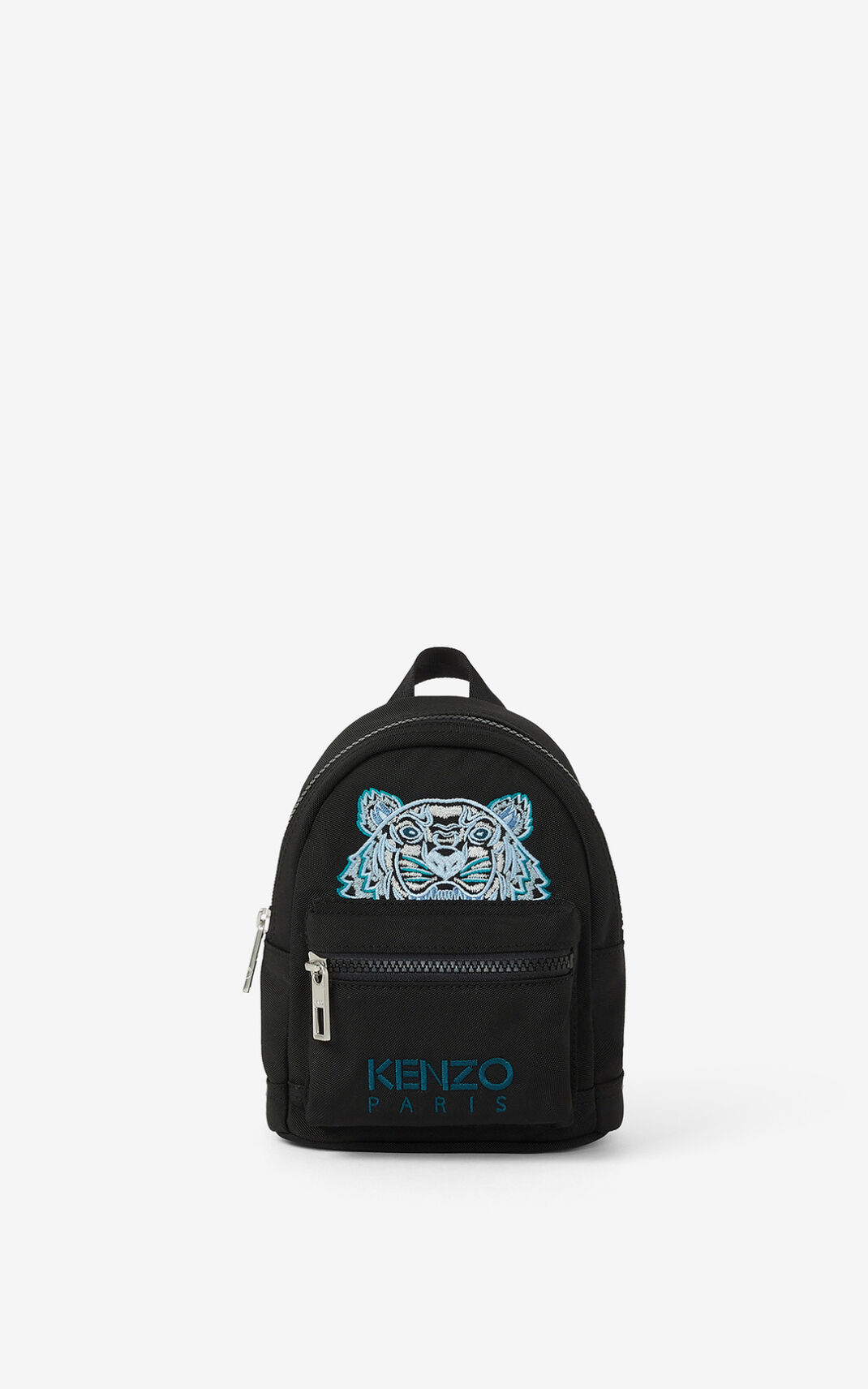 Kenzo Mini Kanvas Kampus Tiger Sırt Çantası Erkek Siyah | 6215-PYBUD